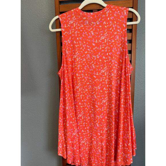 Lane Bryant NWT Sz 18/20 Orange Floral Max Swing Sleeveless Tunic Top | NWT - Picture 6 of 6